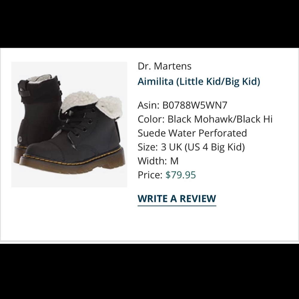 Dr. Martens fur lined. Gently used worn about 5x